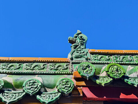 沈陽(yáng)故宮綠琉璃瓦建筑