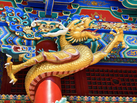 沈陽(yáng)故宮大政殿蟠龍