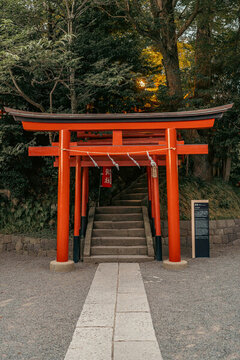 日本神社紅色鳥居