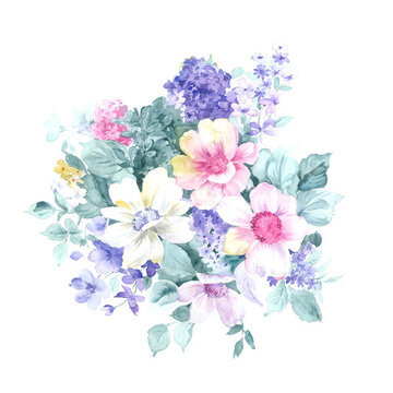 水彩花卉