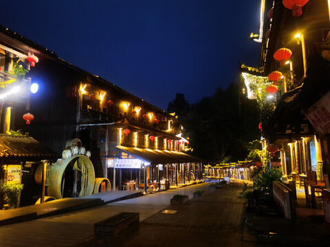 桃花源古鎮(zhèn)夜景