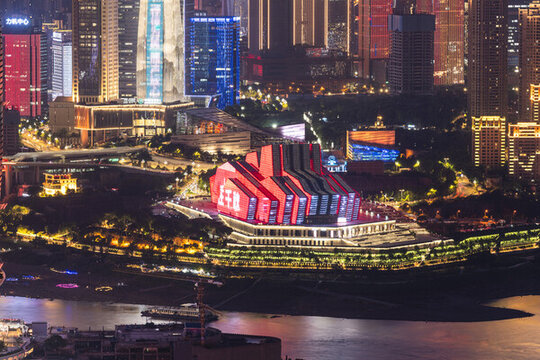 重慶江北嘴金融中心夜景風(fēng)光
