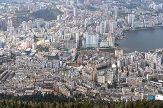 云南紅河州個舊市城市風(fēng)光
