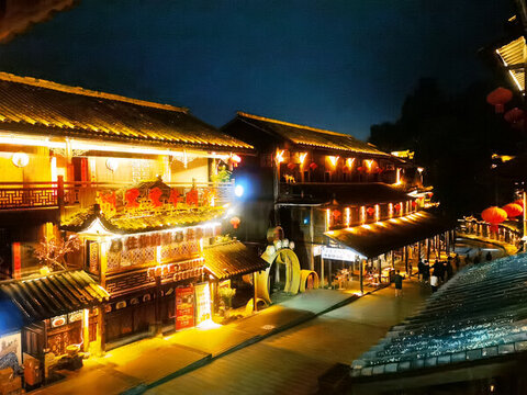 桃花源古鎮(zhèn)夜景