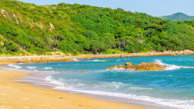 小竹灣沙灘海浪