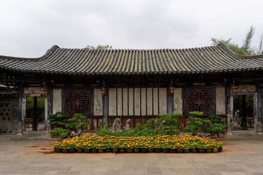 江南古建筑園林一角