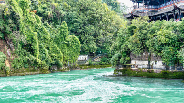 四川都江堰水利工程景區(qū)的風(fēng)景