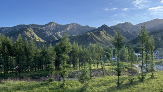 五臺(tái)跑泉廠駝梁山風(fēng)景