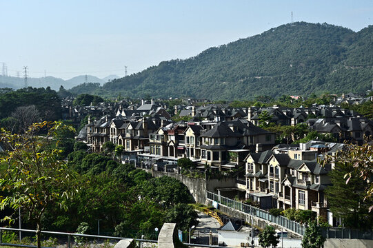 深圳白石龍音樂公園旁的歐洲小鎮(zhèn)景觀