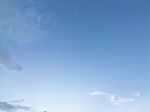 無(wú)人機(jī)高空航拍的藍(lán)天白云