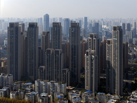 武漢華發(fā)外灘首府航拍城市建筑風(fēng)光