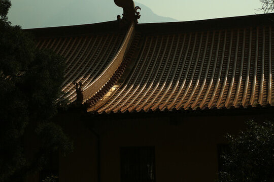 東林寺古建筑素材