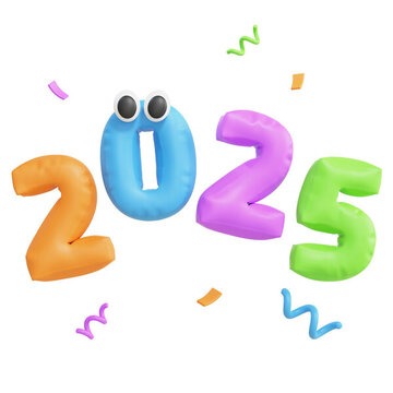 3D卡通2025藝術字