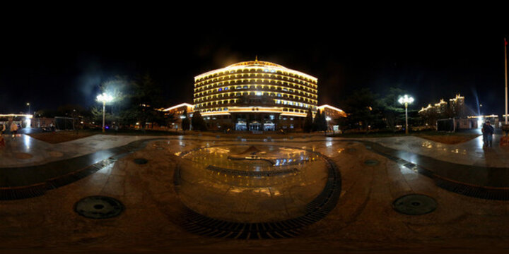 中國傳媒大學主樓夜景360全景