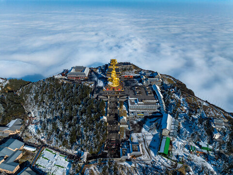 峨眉山雪景云海