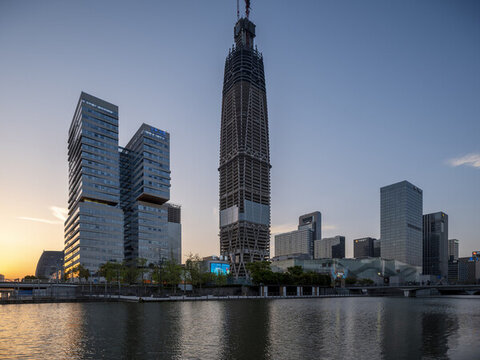 寧波東部新城后塘河寧波第一高樓