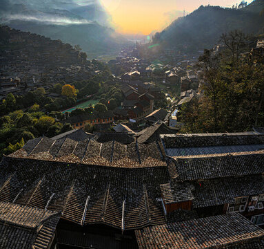 苗寨全景圖