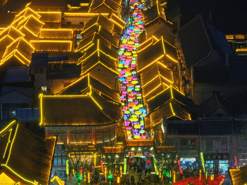 周村古商城夜景