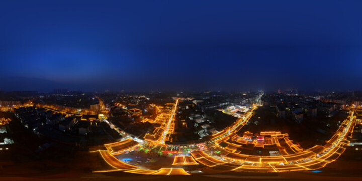 淄博周村夜景720全景