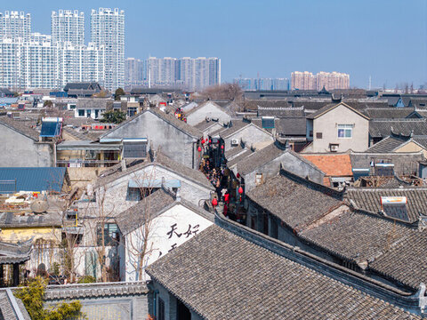 淮安市河下古鎮(zhèn)航拍
