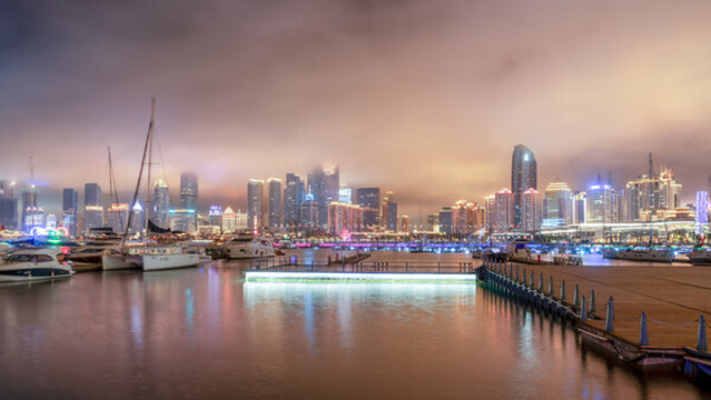 青島奧帆中心城市夜景