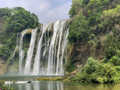 中國貴州安順黃果樹瀑布旅游風光