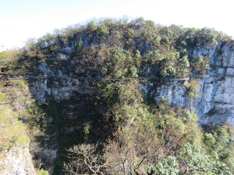 中國湖南張家界天門山旅游風(fēng)光