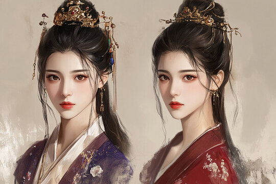 古裝美女人像
