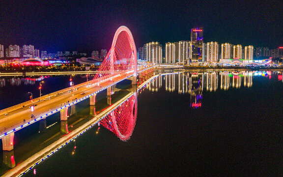 贛州于都縣璀璨夜色扮靚長(zhǎng)征源頭