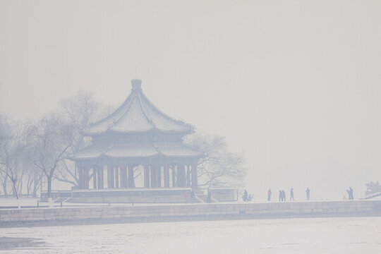 北京頤和園雪景