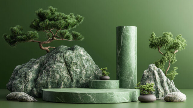 創(chuàng)意綠色微縮場景