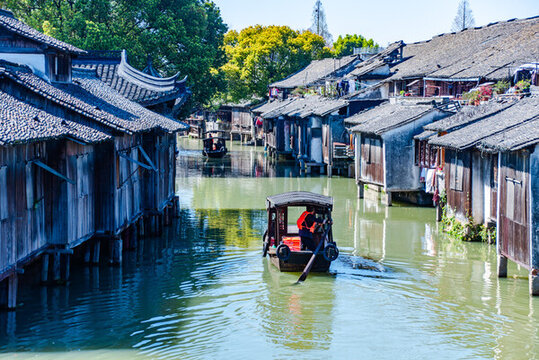 嘉興桐鄉(xiāng)烏鎮(zhèn)江南水鄉(xiāng)春光美