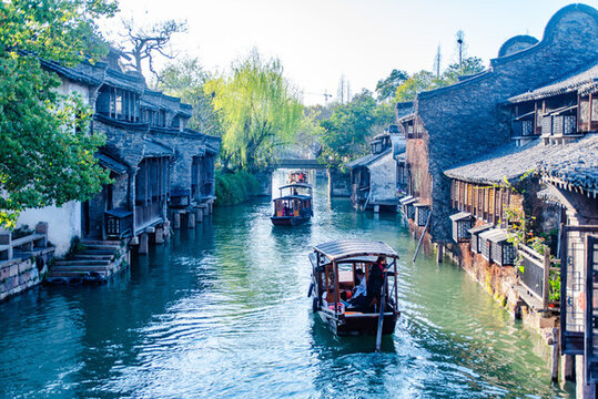 嘉興桐鄉(xiāng)烏鎮(zhèn)江南水鄉(xiāng)春光美