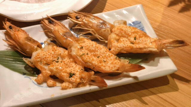 芝士焗蝦魚籽