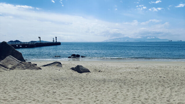 海邊沙灘棧橋