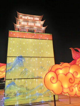 城市夜晚花燈