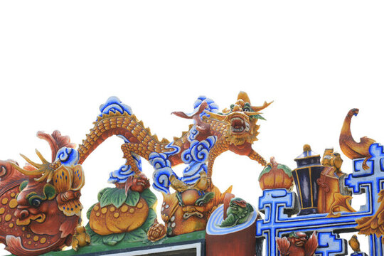 國(guó)潮龍雕塑