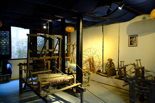 黎里古鎮(zhèn)東圣堂江南民俗博物館織布機