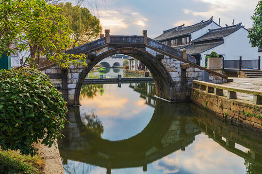 中國蘇州黎里古鎮(zhèn)古建筑和旅游風(fēng)光