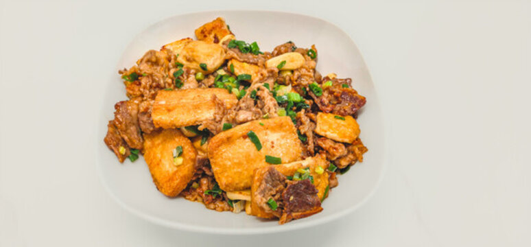 沙茶牛肉炒豆腐
