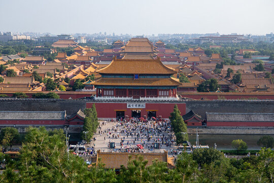 北京景山公園中軸線故宮博物院