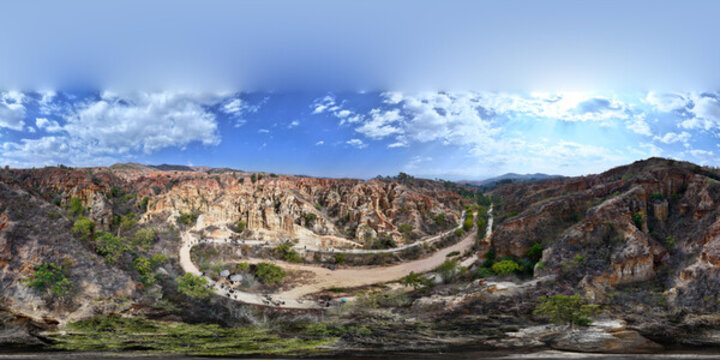壯麗多彩的山地峽谷景觀
