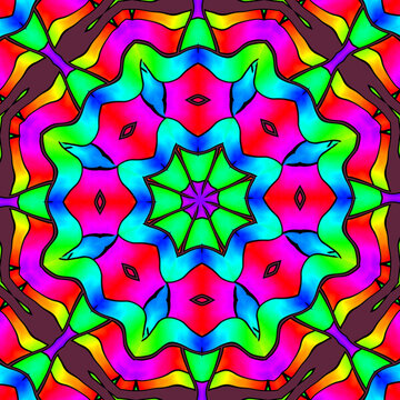 染色玻璃拼花