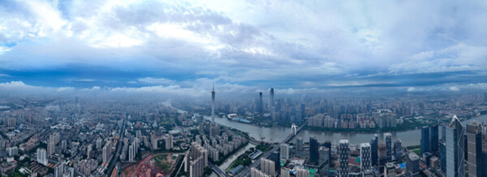 廣州城市全景俯瞰風(fēng)光
