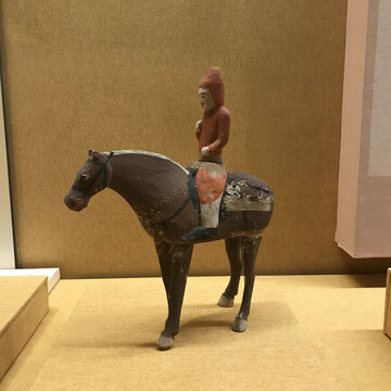 唐代騎馬陶俑文物展示