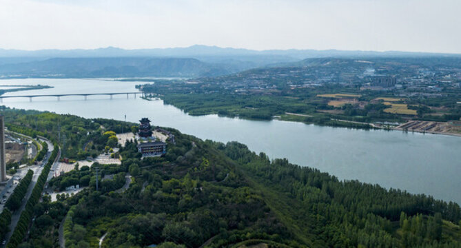 河南三門峽黃河兩岸美如畫