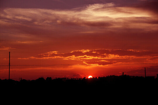 田野夕陽