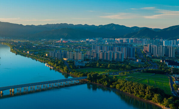 浙江省杭州市富陽區(qū)城市風(fēng)光