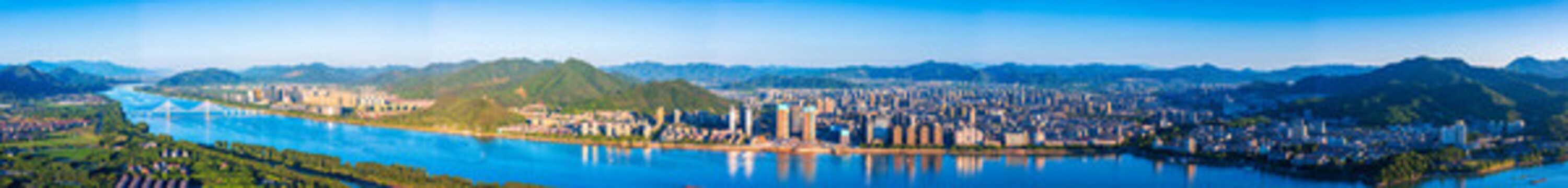 浙江省杭州市富陽區(qū)城市風光