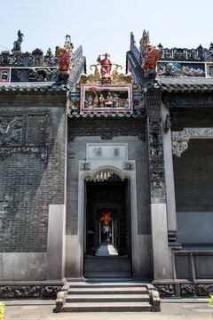 傳統(tǒng)中式古建筑精美門庭